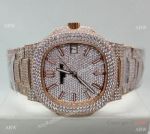 Highest Quality Patek Philippe 5719 Nautilus Jumbo Watch Rose Gold Full Diamond